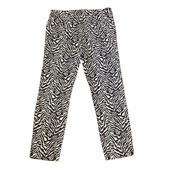 Banana Republic Sloan Fit Pant Women's Zebra Print Sz 8 - Picture 6 of 13